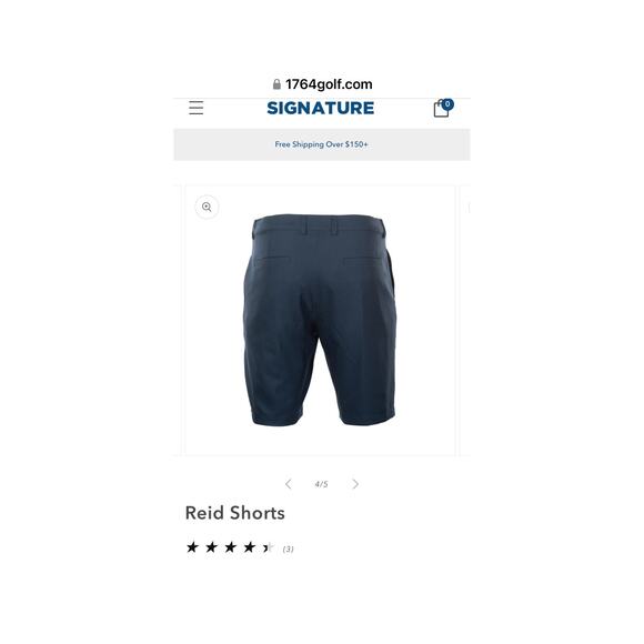 1764 signature.com Navy "REID" Shorts for men. 34 - Picture 8 of 9